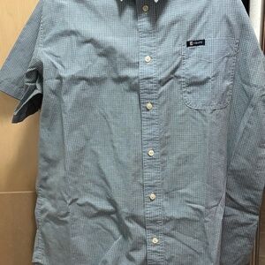 Men’s Blue Striped XL Chaps Ralph Lauren Short Sleeve Shirt